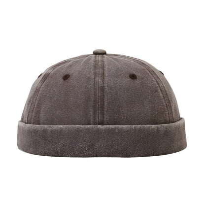 Harlem Washed Cotton Docker Cap - Casual Washed Cotton Cap For Relaxed Streetwear