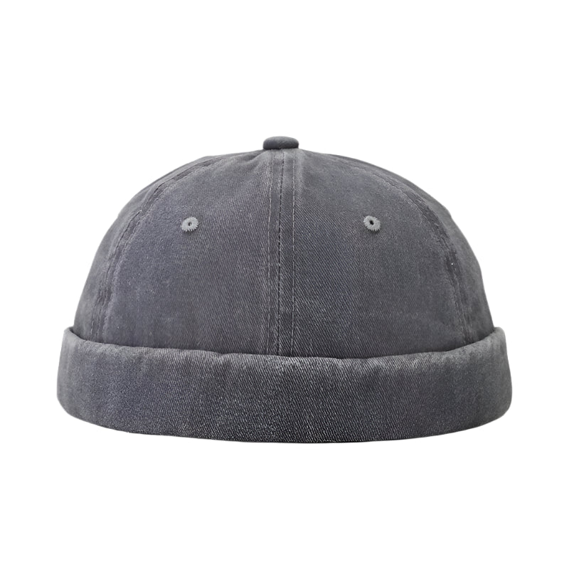 Harlem Washed Cotton Docker Cap - Casual Washed Cotton Cap For Relaxed Streetwear