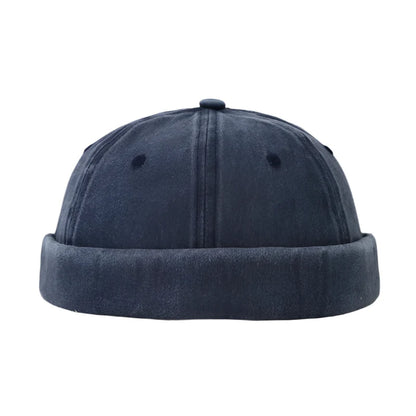 Harlem Washed Cotton Docker Cap - Casual Washed Cotton Cap For Relaxed Streetwear