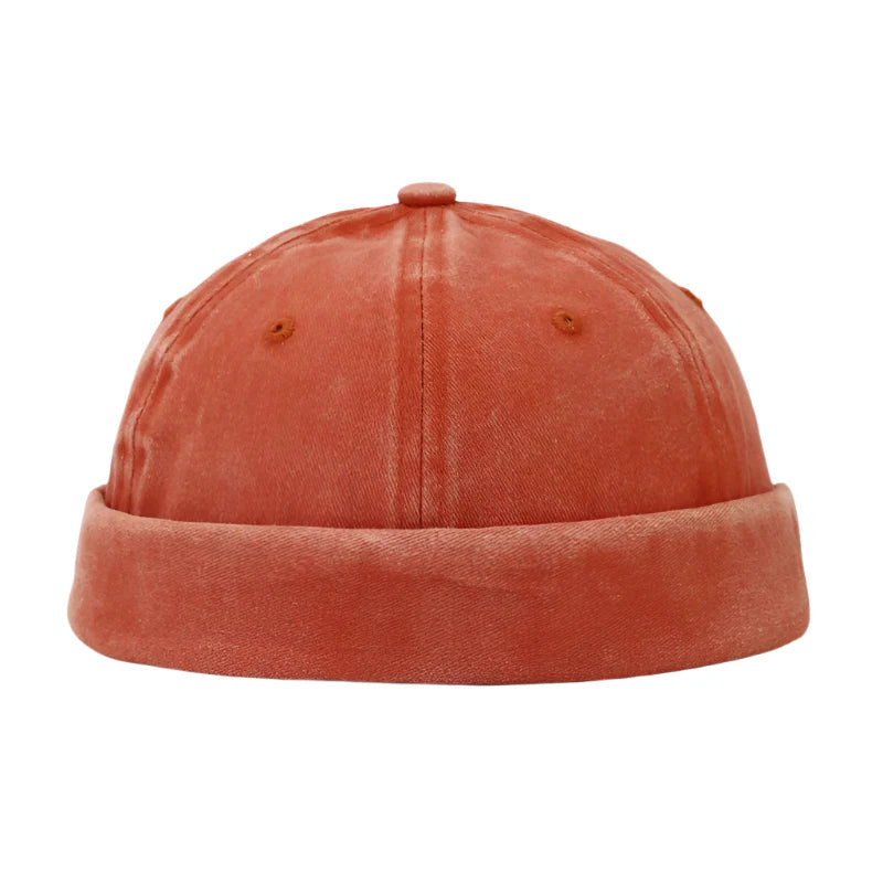 Harlem Washed Cotton Docker Cap - Casual Washed Cotton Cap For Relaxed Streetwear