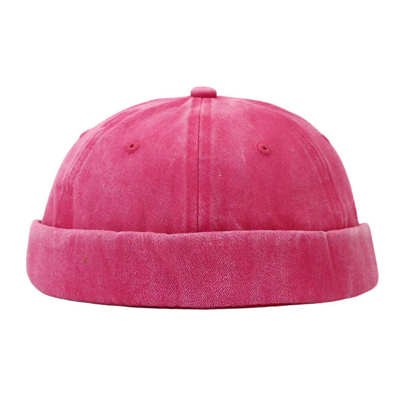 Harlem Washed Cotton Docker Cap - Casual Washed Cotton Cap For Relaxed Streetwear