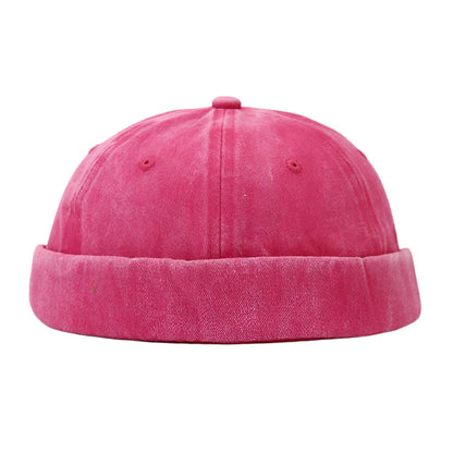 Harlem Washed Cotton Docker Cap - Casual Washed Cotton Cap For Relaxed Streetwear