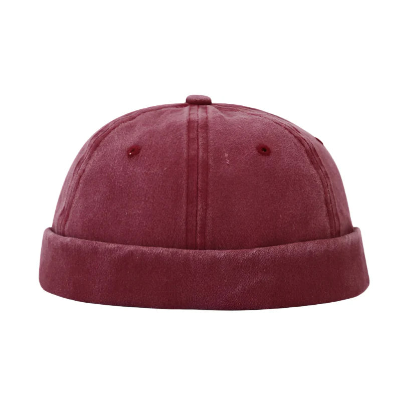 Harlem Washed Cotton Docker Cap - Casual Washed Cotton Cap For Relaxed Streetwear