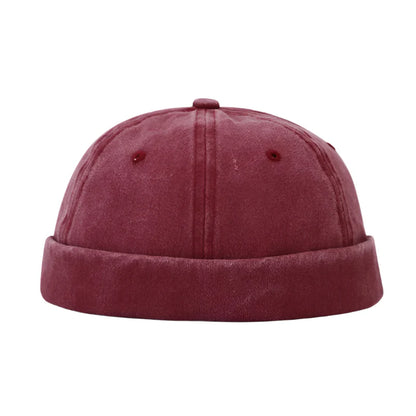 Harlem Washed Cotton Docker Cap - Casual Washed Cotton Cap For Relaxed Streetwear