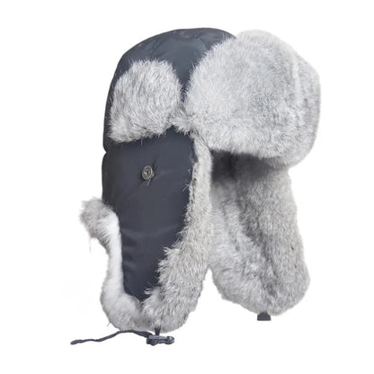 Hastings Winter Fur Trapper Bomber Hat - Rugged Cold Weather Fur Trapper With Organic Cotton
