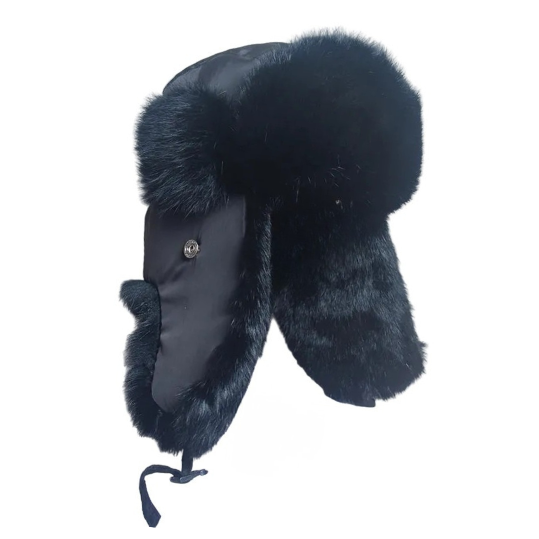 Hastings Winter Fur Trapper Bomber Hat - Rugged Cold Weather Fur Trapper With Organic Cotton