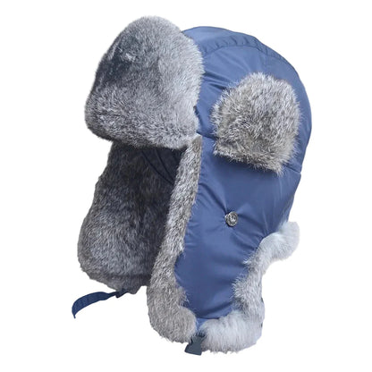 Hastings Winter Fur Trapper Bomber Hat - Rugged Cold Weather Fur Trapper With Organic Cotton