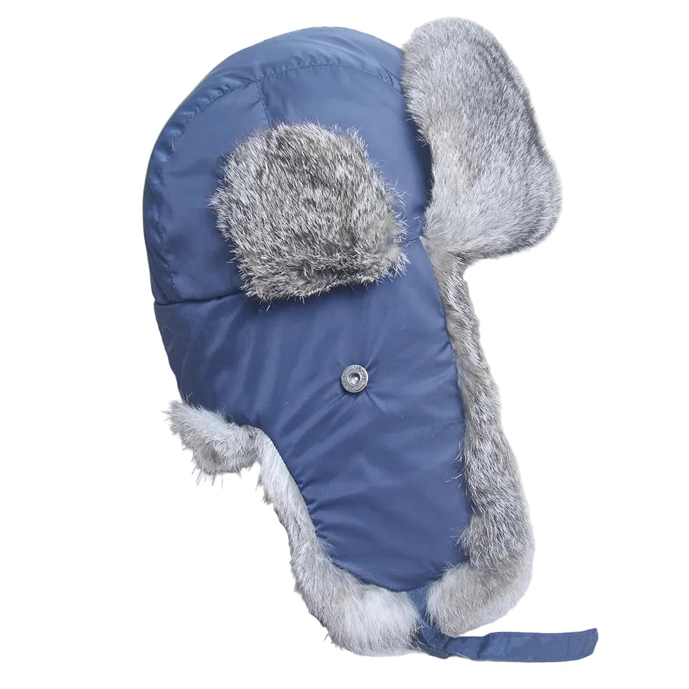 Hastings Winter Fur Trapper Bomber Hat - Rugged Cold Weather Fur Trapper With Organic Cotton