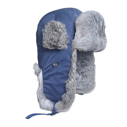 Hastings Winter Fur Trapper Bomber Hat - Rugged Cold Weather Fur Trapper With Organic Cotton