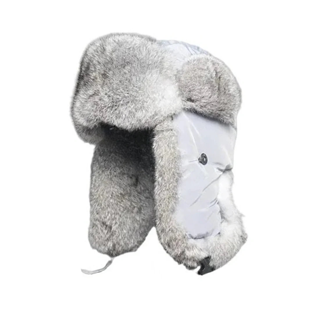 Hastings Winter Fur Trapper Bomber Hat - Rugged Cold Weather Fur Trapper With Organic Cotton