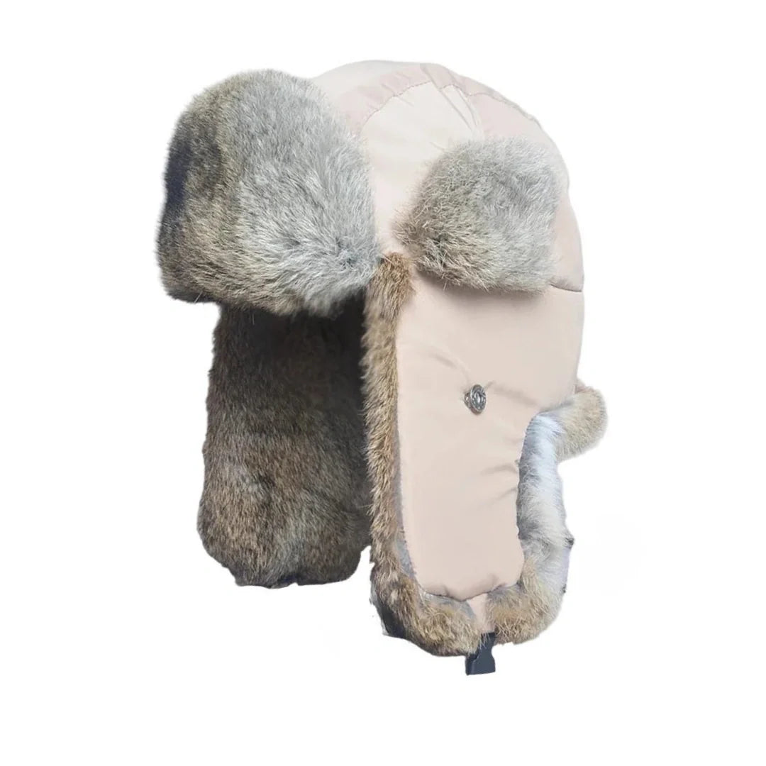 Hastings Winter Fur Trapper Bomber Hat - Rugged Cold Weather Fur Trapper With Organic Cotton