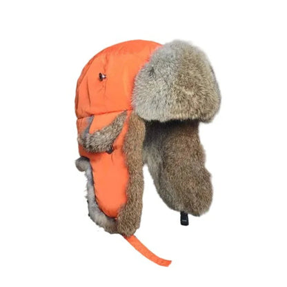 Hastings Winter Fur Trapper Bomber Hat - Rugged Cold Weather Fur Trapper With Organic Cotton