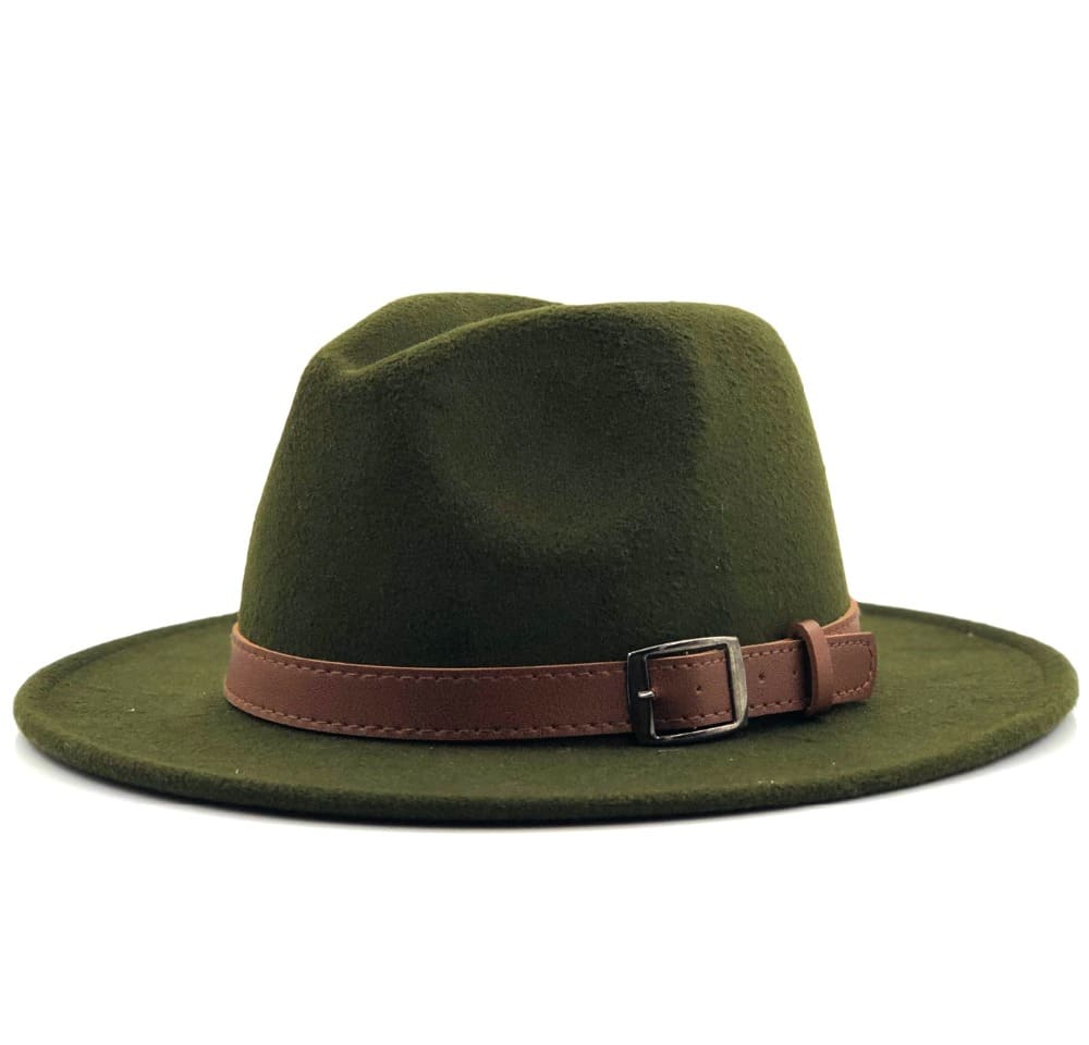 Hawkins Wool Fedora Hat – Classic Wide Brim Felt Hat
