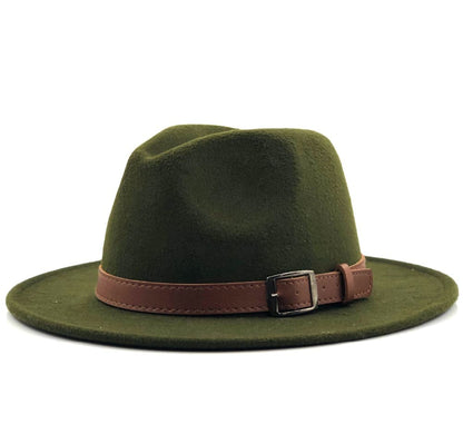 Hawkins Wool Fedora Hat – Classic Wide Brim Felt Hat