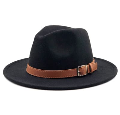 Hawkins Wool Fedora Hat – Classic Wide Brim Felt Hat
