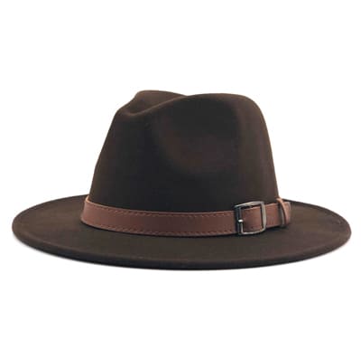Hawkins Wool Fedora Hat – Classic Wide Brim Felt Hat