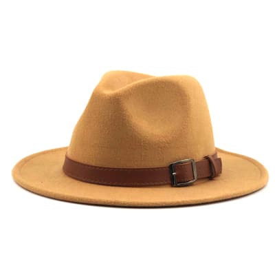 Hawkins Wool Fedora Hat – Classic Wide Brim Felt Hat