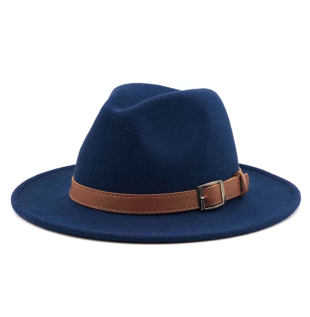 Hawkins Wool Fedora Hat – Classic Wide Brim Felt Hat