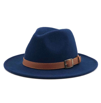 Hawkins Wool Fedora Hat – Classic Wide Brim Felt Hat