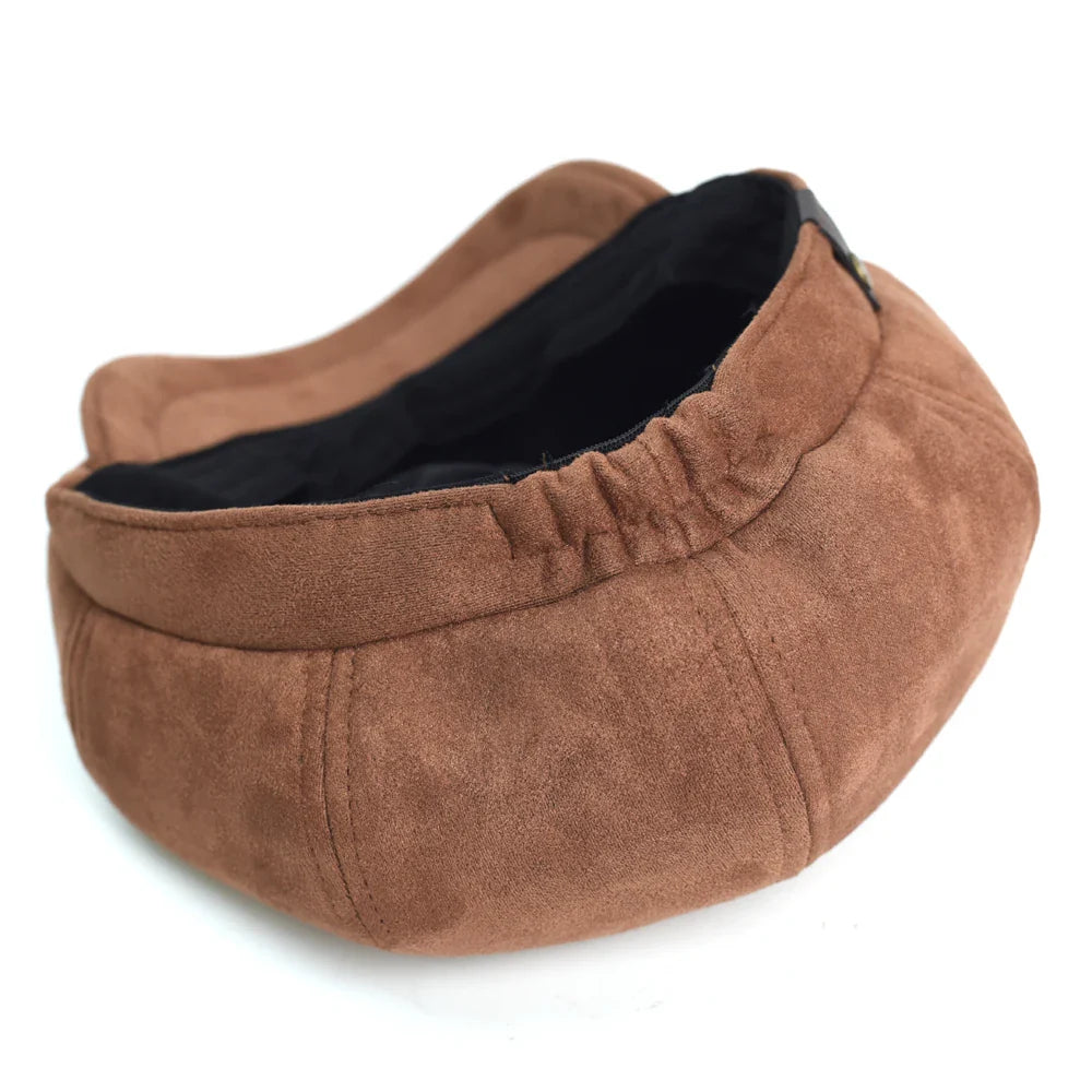 Hayton Suede Newsboy Cap - Timeless Newsboy Silhouette In Suede For Smart Casual Style