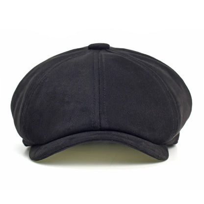 Hayton Suede Newsboy Cap - Timeless Newsboy Silhouette In Suede For Smart Casual Style