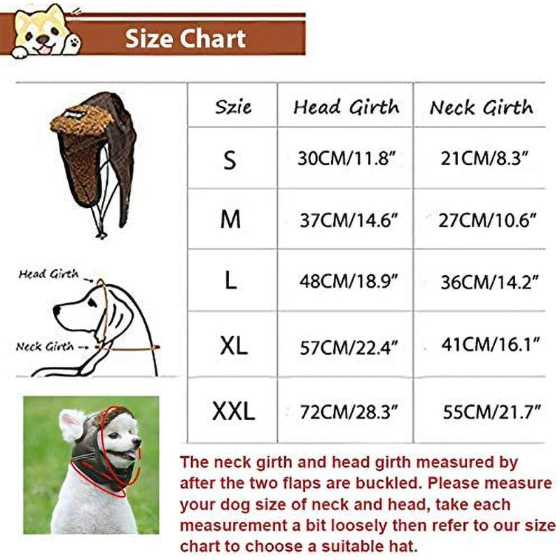 Brown aviator-style winter hat for dogs