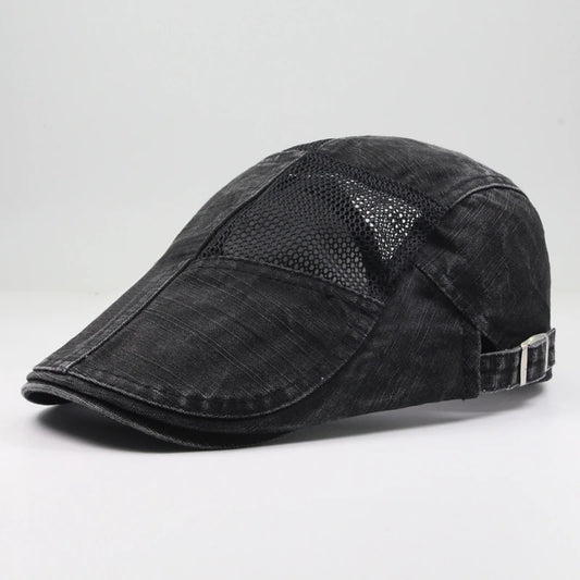 Cotton Mesh Patchwork Ivy Cap | Summer Flat Cap | Urban Caps NZ