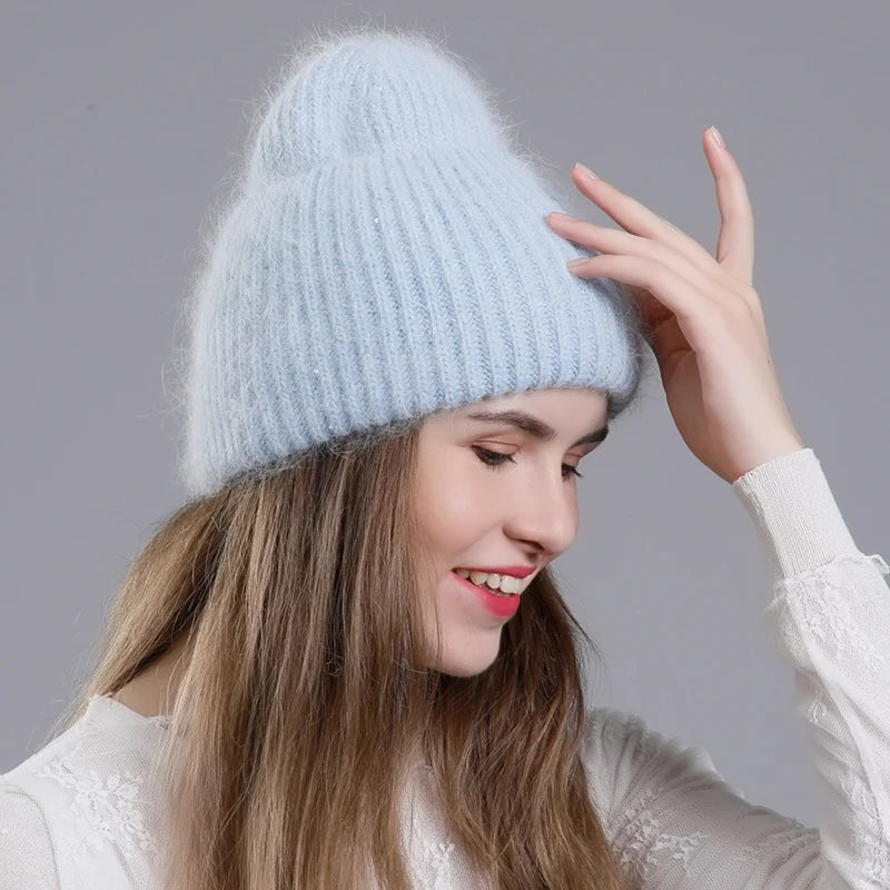 The Davos | Real Rabbit Fur Skullies Beanie | Urban Caps NZ