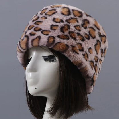 Dudinka Leopard Fur Trapper Hat