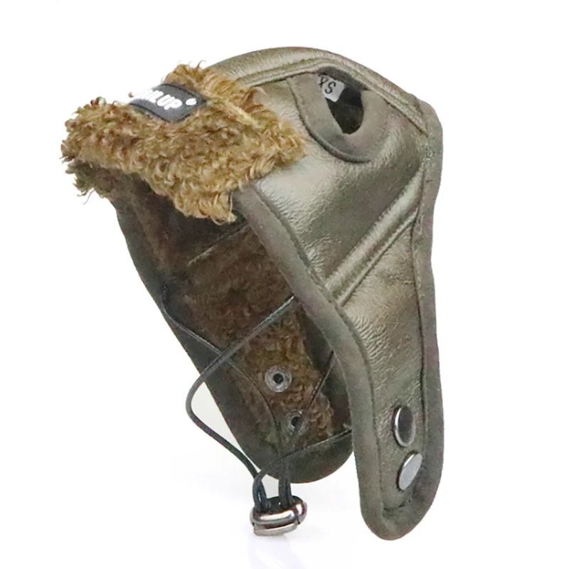 Dog aviator pilot hat in black