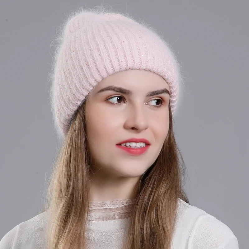 The Davos | Real Rabbit Fur Skullies Beanie | Urban Caps NZ