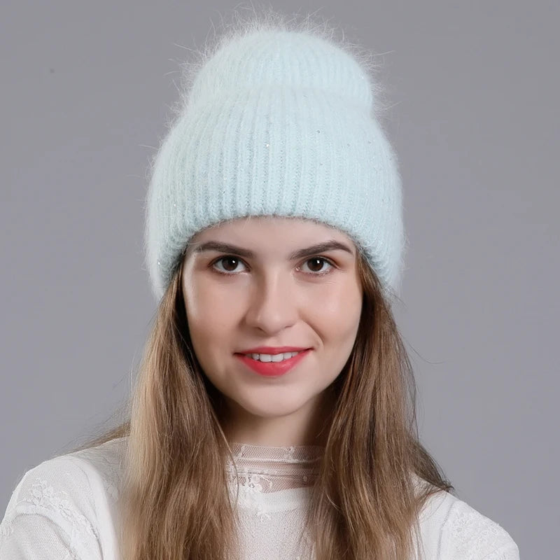 The Davos | Real Rabbit Fur Skullies Beanie | Urban Caps NZ