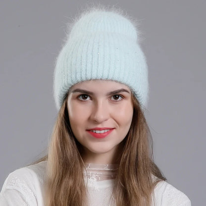 The Davos | Real Rabbit Fur Skullies Beanie | Urban Caps NZ