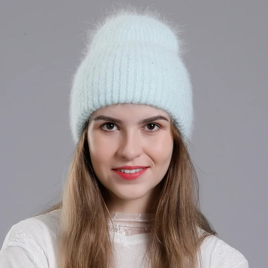 The Davos | Real Rabbit Fur Skullies Beanie | Urban Caps NZ