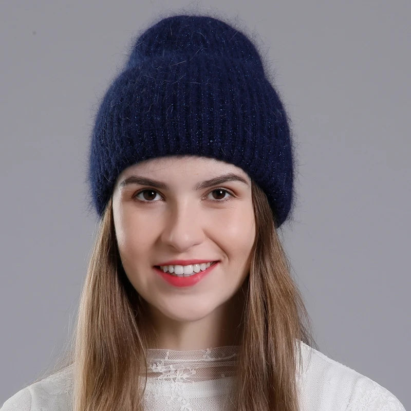 The Davos | Real Rabbit Fur Skullies Beanie | Urban Caps NZ
