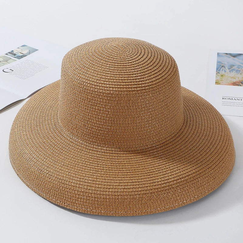 Antibes Floppy Straw Sun Hat in Coffee