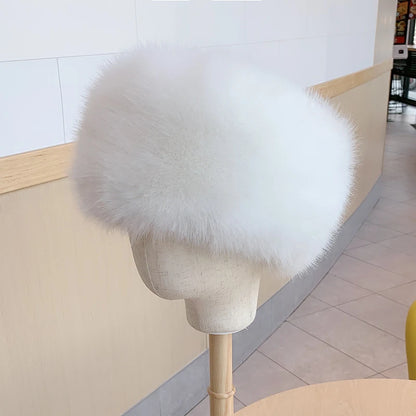 Helsinki Fluffy Fur Beanie in White