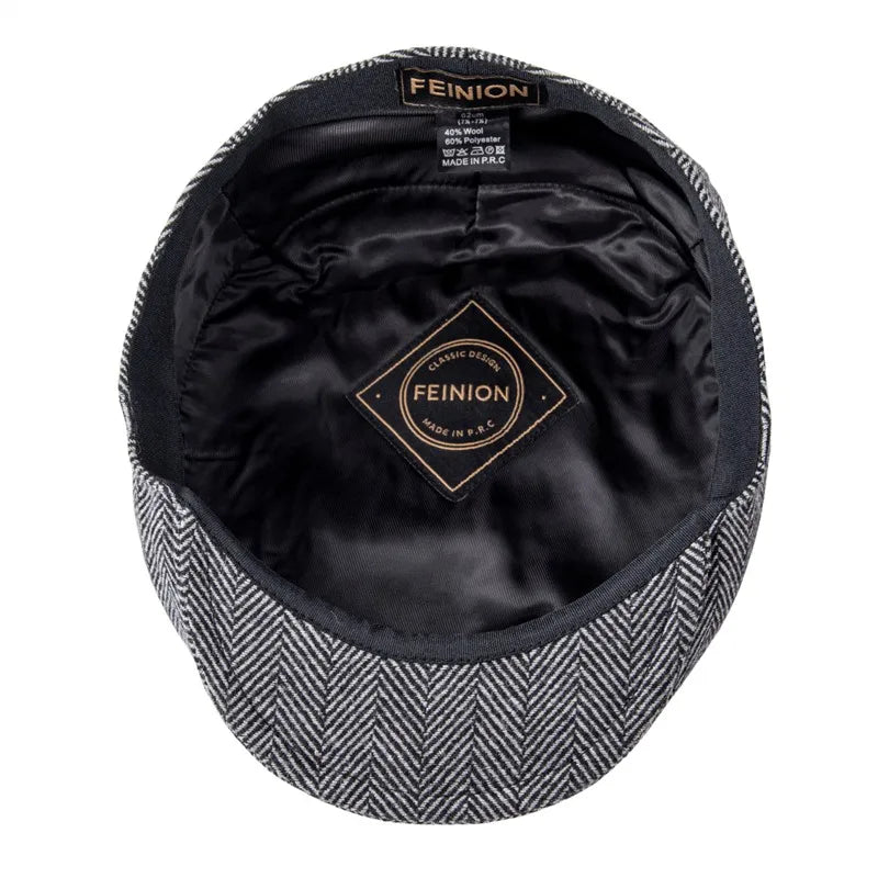 The Lochgilphead | Men's Soft Wool Tweed Check Newsboy Cap | Urban Caps NZ
