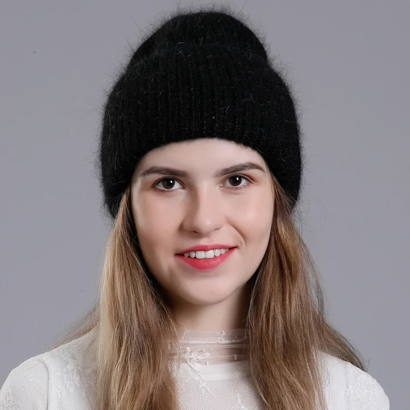 The Davos | Real Rabbit Fur Skullies Beanie | Urban Caps NZ