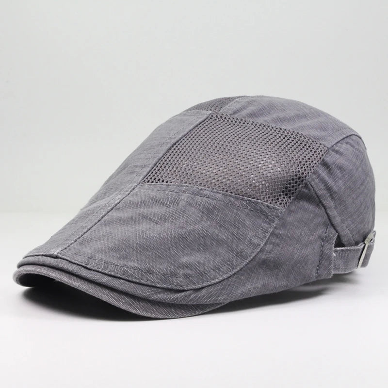 Cotton Mesh Patchwork Ivy Cap | Summer Flat Cap | Urban Caps NZ