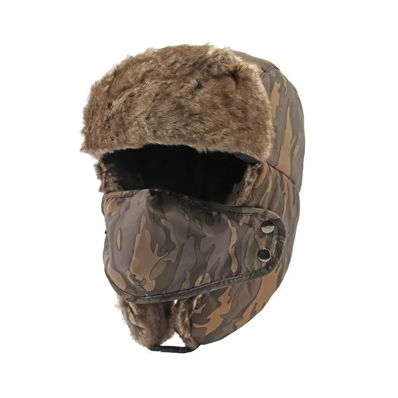 Helsinki Windproof Trapper Hat – Winter Bomber Snow Face Cover Hat