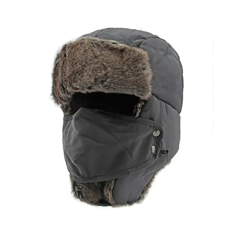 Helsinki Windproof Trapper Hat – Winter Bomber Snow Face Cover Hat