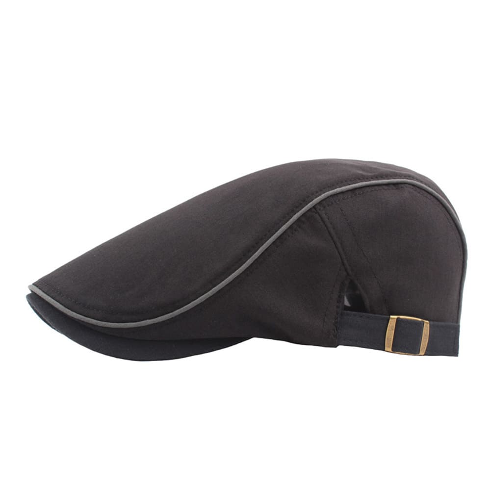 Hendricks Plain Cotton Flat Cap - Timeless Cap With Clean Lines For Versatile Styling