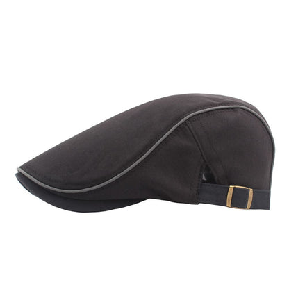 Hendricks Plain Cotton Flat Cap - Timeless Cap With Clean Lines For Versatile Styling