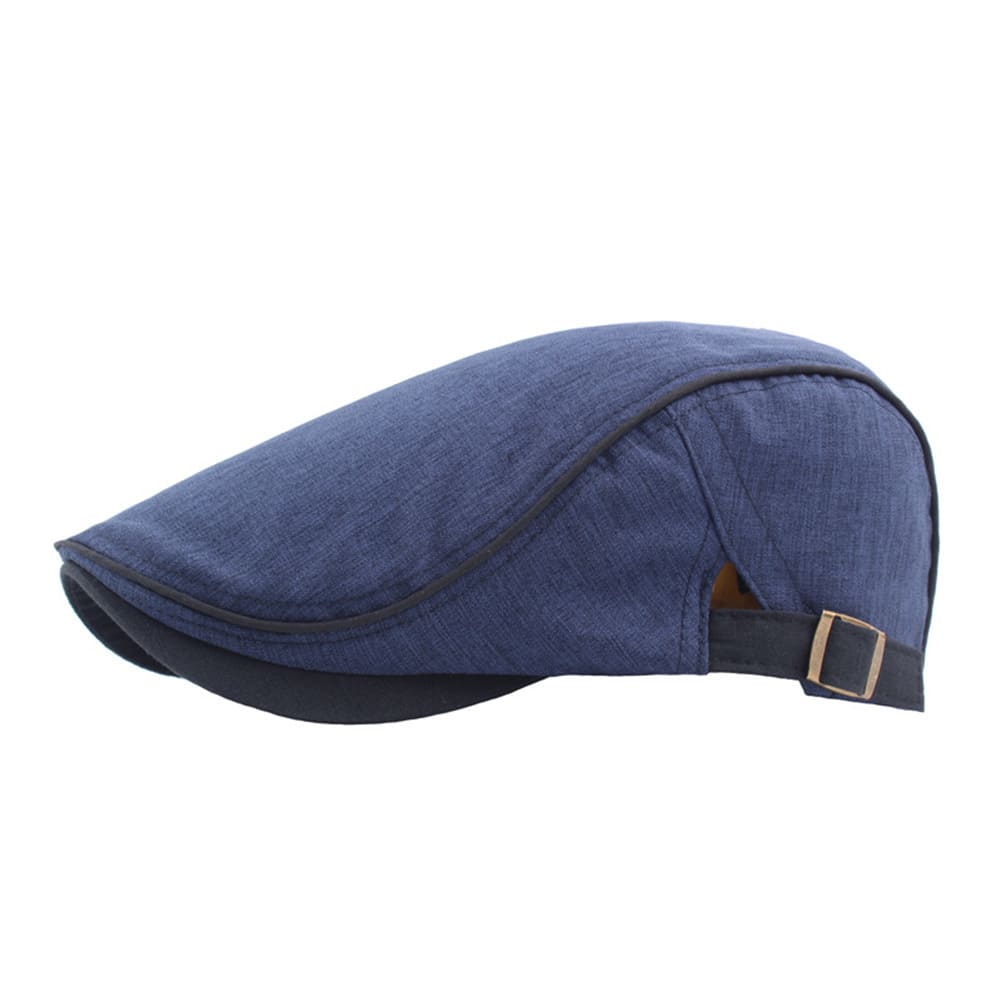Hendricks Plain Cotton Flat Cap - Timeless Cap With Clean Lines For Versatile Styling
