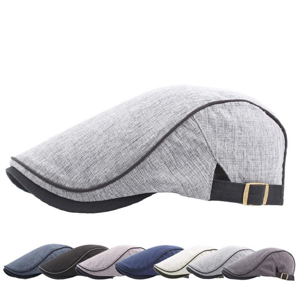 Hendricks Plain Cotton Flat Cap - Timeless Cap With Clean Lines For Versatile Styling