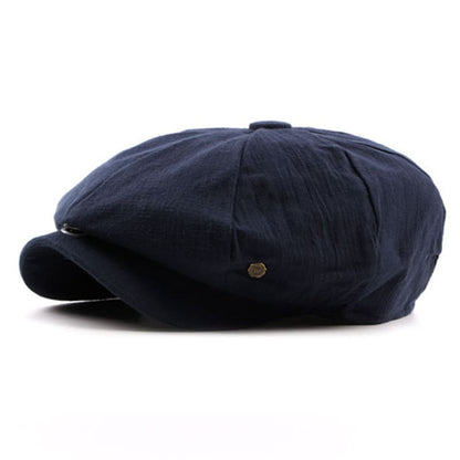 Hermes Vintage Newsboy Cap – Cotton Elastic Classic Hat
