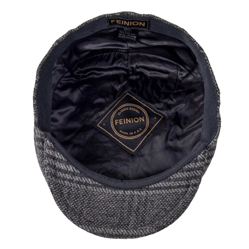 The Balmoral | Men's Wool Blend Large Check Newsboy Cap | Urban Caps NZ