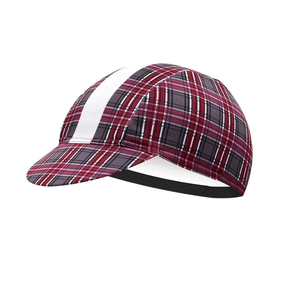Hinault Tartan Cycling Cap Lightweight Acrylic For Wind And Sweat Protection