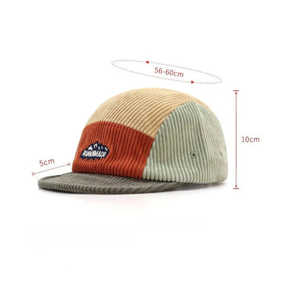 Honanmade Corduroy 5-Panels Baseball Cap - Urban Caps